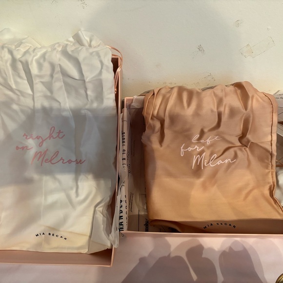 Never worn Mia Becar tan sling back heels, new in box - Picture 4 of 6